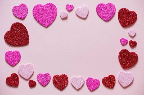 Día de San Valentín, corazón con un lugar para la inscripción
 - Foto, imagen