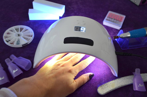  Lâmpada UV para unhas UV com temporizador
 - Foto, Imagem