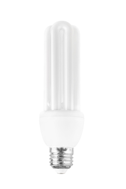 Энергосберегающая лампочка на белой пекарне
 - Фото, изображение