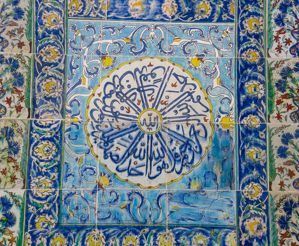 Starożytne ręcznie wykonane turecki - Ottoman płytki - Zdjęcie, obraz