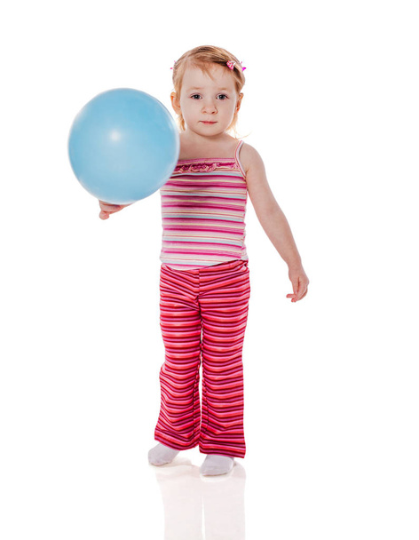 Girl Holding Balloon - Foto, afbeelding