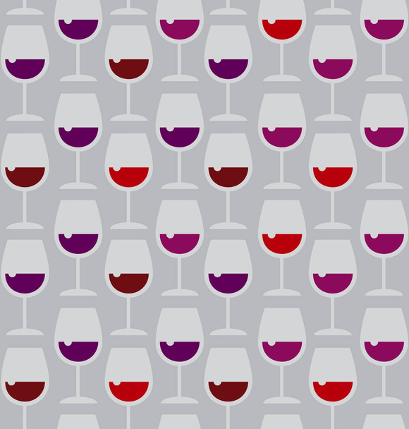 Εστιατόριο μπαρ χωρίς ραφή πρότυπο με κόκκινο κρασί ποτήρι κρασιού. Seamle - Διάνυσμα, εικόνα