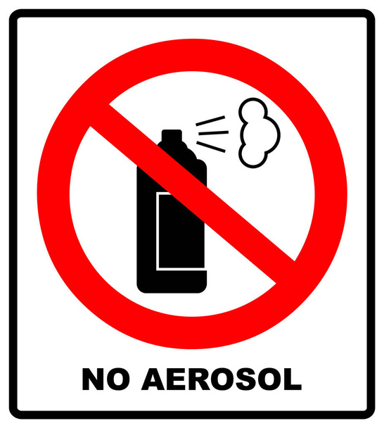 Ningún signo del aerosol, ninguna ilustración del vector del signo del alcohol, círculo rojo de la prohibición, para la pared, edificios, lugares públicos
 - Vector, Imagen