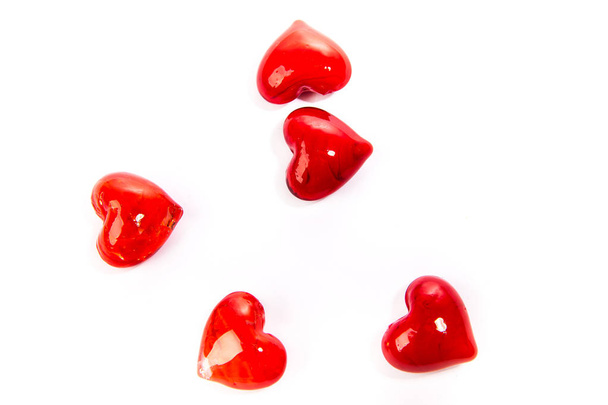 glass red heart background - Fotoğraf, Görsel