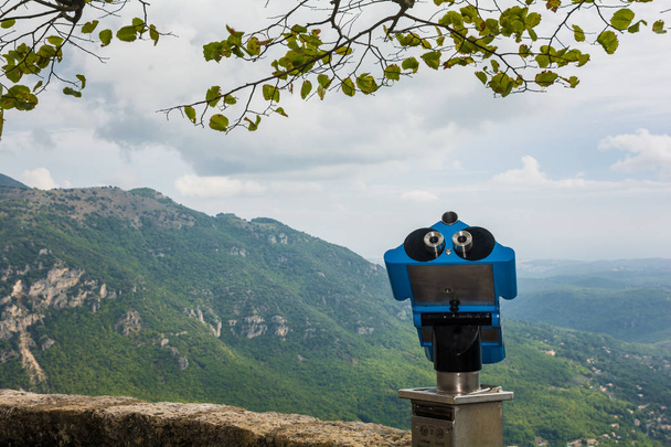 Malebné hory pohled z rozhledna v Eze Francie - Fotografie, Obrázek