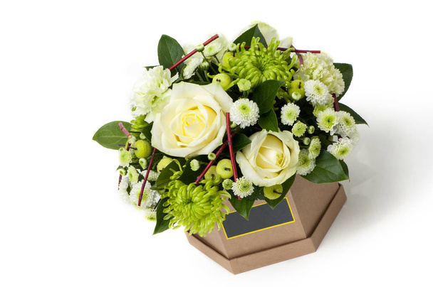 a bouquet of flowers on a white background - Foto, Imagem