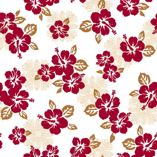 Hibiscus flower illustration - Vektör, Görsel