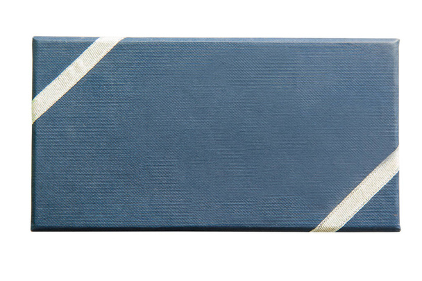 Een empty(blank) blauw vakje op witte achtergrond. - Foto, afbeelding