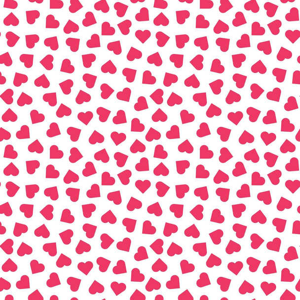 Seamless patten from many random oriented hearts. Modern romanti - Vector, Image