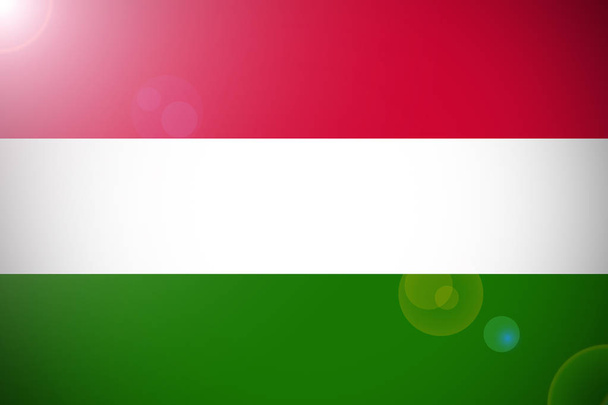 ungarische Flagge, 3d ungarische Nationalflagge, 3d Illustration Symbol. - Foto, Bild
