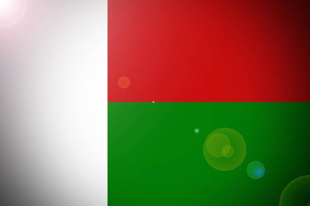 Bandera de Madagascar símbolo de ilustración 3D, bandera de Madagascar original y simple
 - Foto, imagen