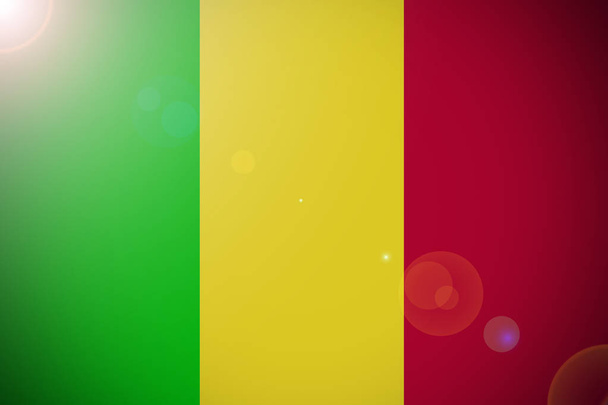 Mali zászlaja 3D-s illusztráció szimbólum. Mali zászló. - Fotó, kép