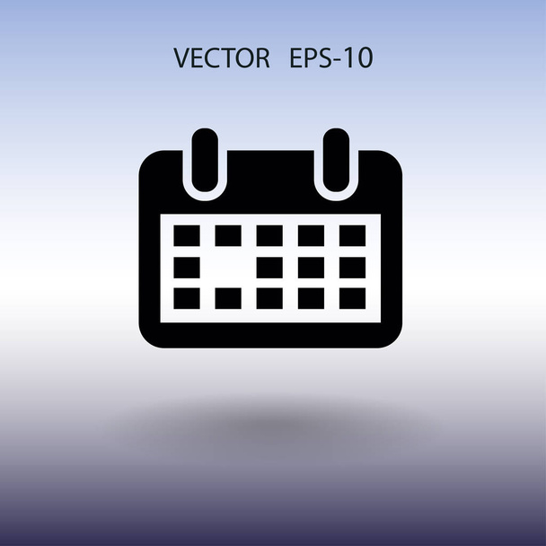 Flat icon of calendar. vector illustration - Vektor, Bild