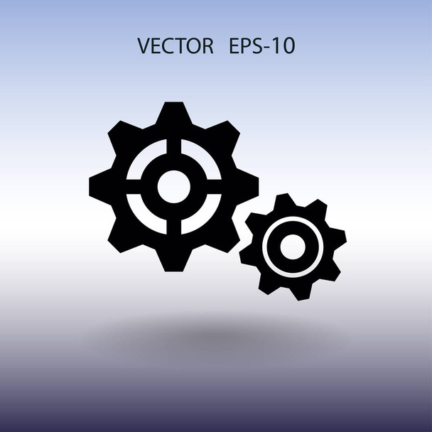 Gears icon. vector illustration - Vector, imagen