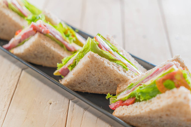 sandwich  on wood background - Photo, Image