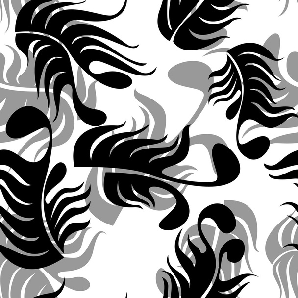 Seamless decorative background of feathers - Vector, Image