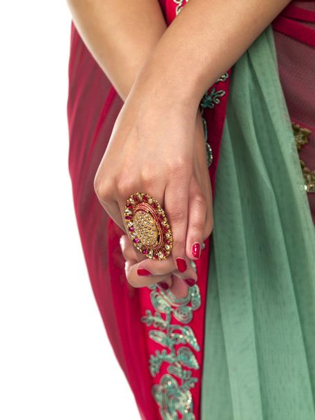 female hand with gorgeous ring - Valokuva, kuva