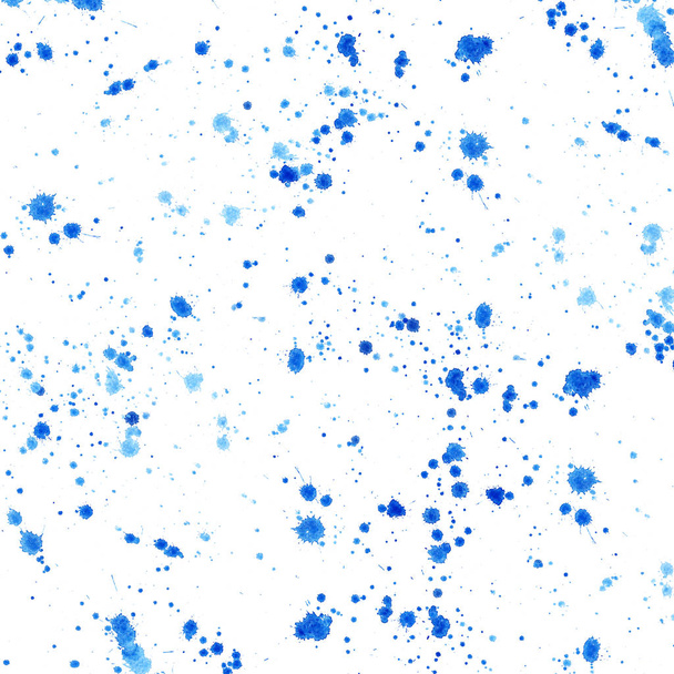 Яскравий абстрактний морський синій індиго блакитні бризки і краплі акварельної ручної ескізу
 - Фото, зображення
