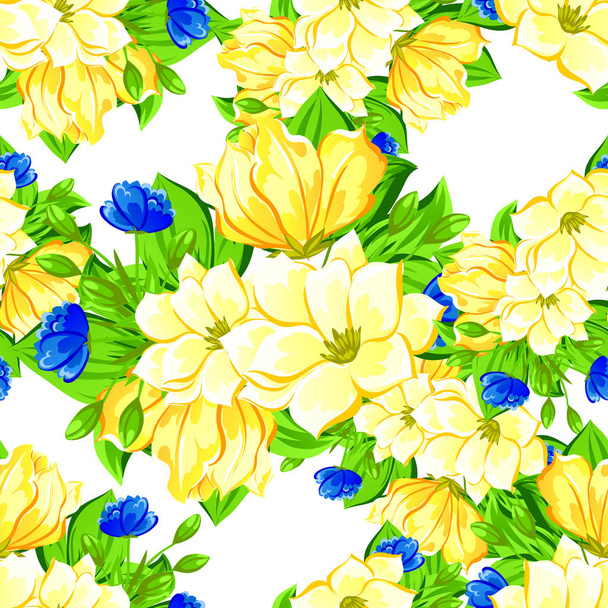 pattern with floral elements - Vektori, kuva