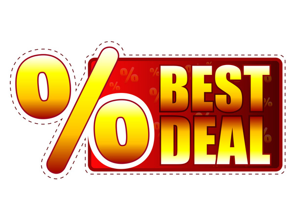 Best Deal Etikett mit Prozentsymbol - Foto, Bild