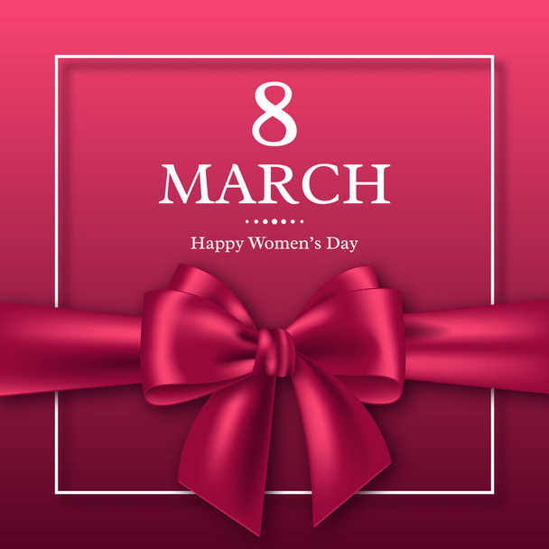 March 8 greeting card for International Womans Day. - Διάνυσμα, εικόνα