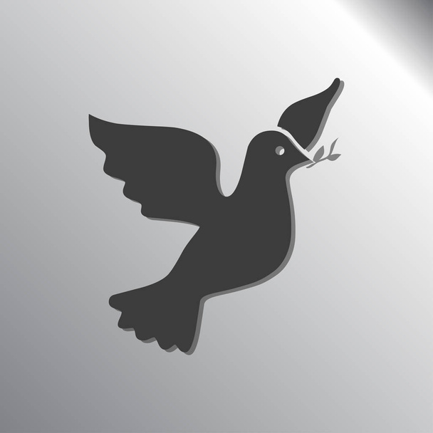 Иконка голубя
 - Вектор,изображение