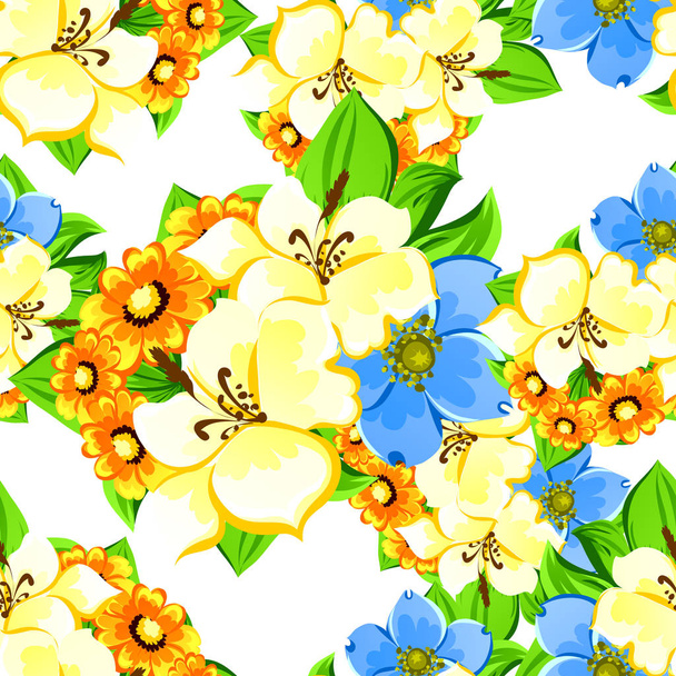 pattern with floral elements - Vector, Imagen