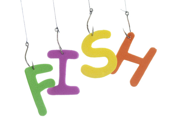 fishing lures with alphabets - Photo, image