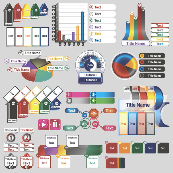 infographics for business presentations - Vettoriali, immagini