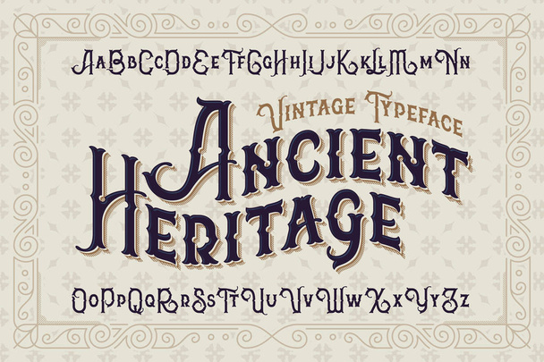 Elegant royal typeface  - Vector, Image