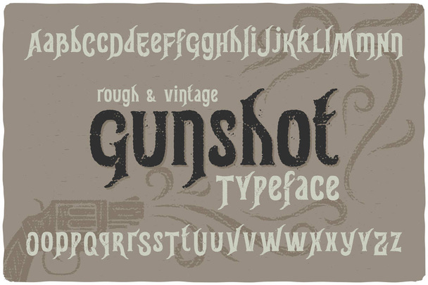 police Gunshot Typeface
 - Vecteur, image
