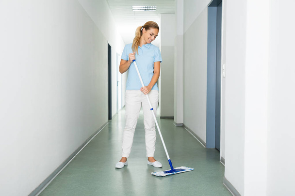  Janitor washing Floor - Foto, Imagem