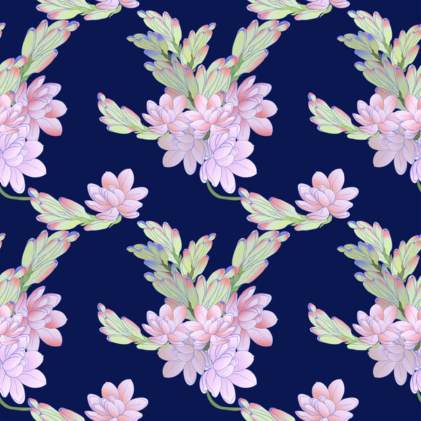  Tuberose Image medicinal, perfumery and cosmetic plants. Seamless pattern. - Vector, Image
