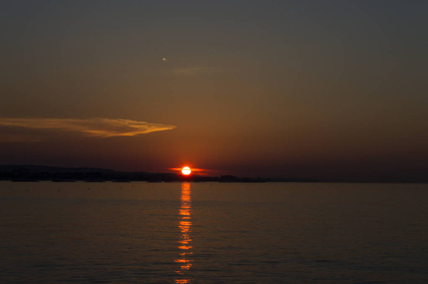 Sunset in summertime at adriatic sea,  - Photo, Image