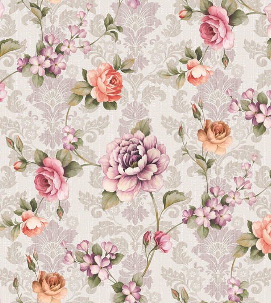 Endless floral pattern - Photo, Image