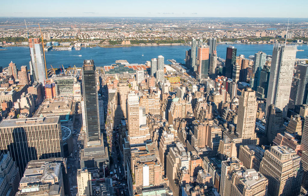 NEW YORK CITY - OCTOBER 23, 2015: Aerial view of Midtown Manhatt - Photo, image
