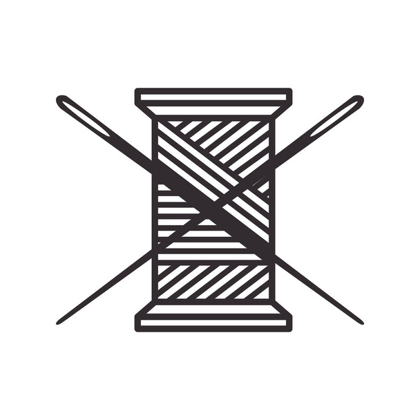 Rosca rollo y aguja icono
 - Vector, Imagen