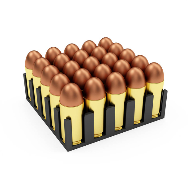 set of golden bullets - Фото, изображение