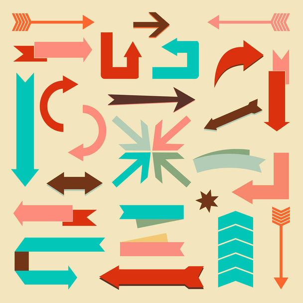 Set of arrows and directions signs. Vector illustration - Vector, Image