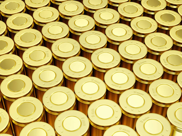 set of golden bullets - Photo, Image