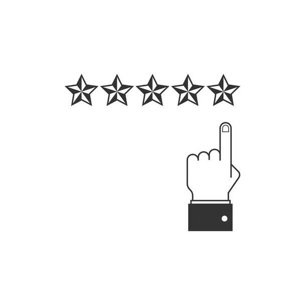 Давая пять звезд рейтинга значок
 - Вектор,изображение