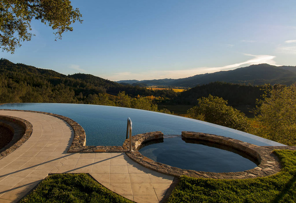 Infinity pool with a view - Fotoğraf, Görsel