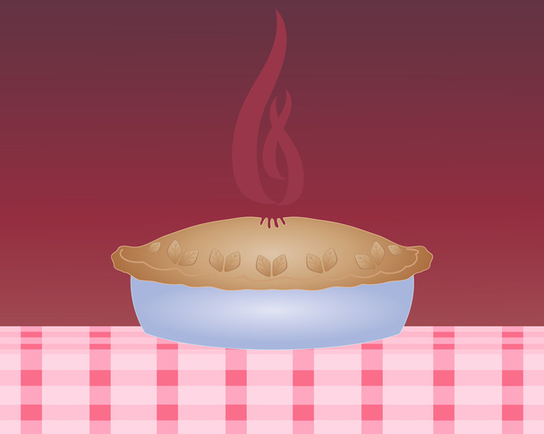 Steaming pie - Vektor, kép