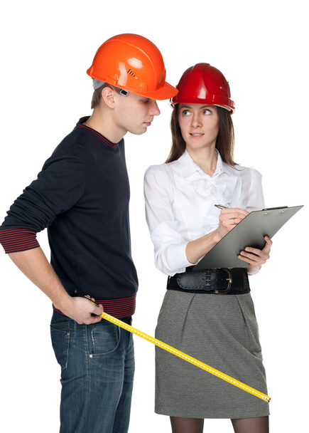 Successful architects in hardhats - Photo, Image