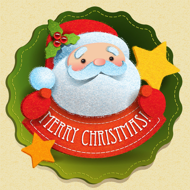 Tarjeta de Navidad con Santa Claus - Vector, imagen