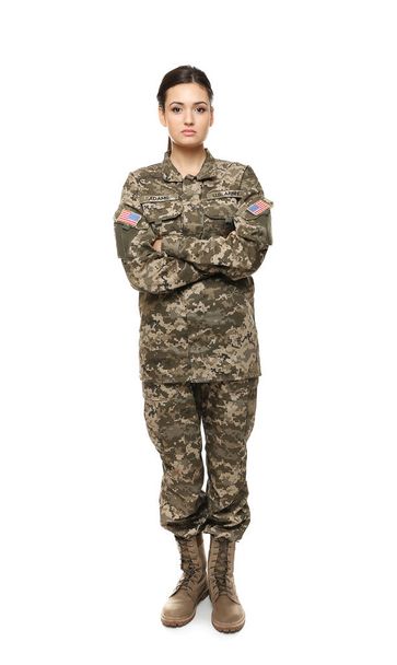 Pretty female soldier - Foto, Bild