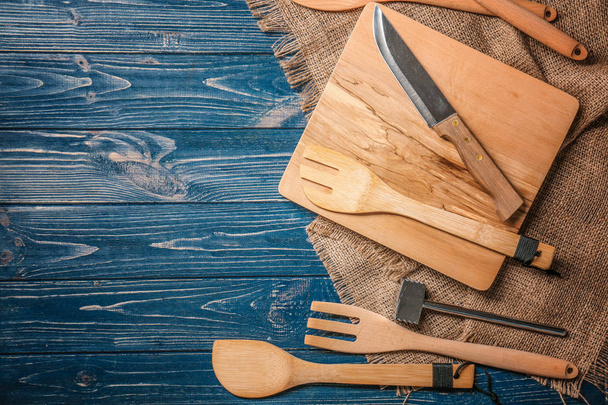 Kitchen utensils on table - Foto, Imagem