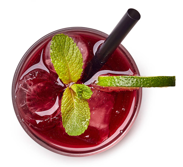 Glass of red soda drink - Photo, Image
