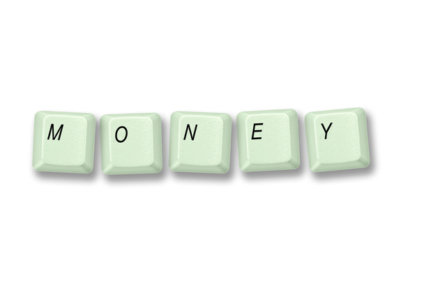 zelené klávesy pravopis peníze - Fotografie, Obrázek