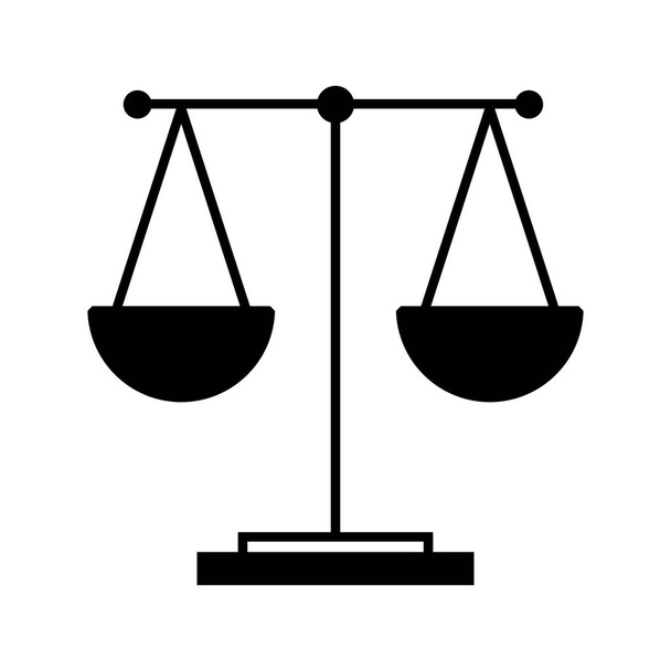 Justitie schaal geïsoleerde pictogram - Vector, afbeelding